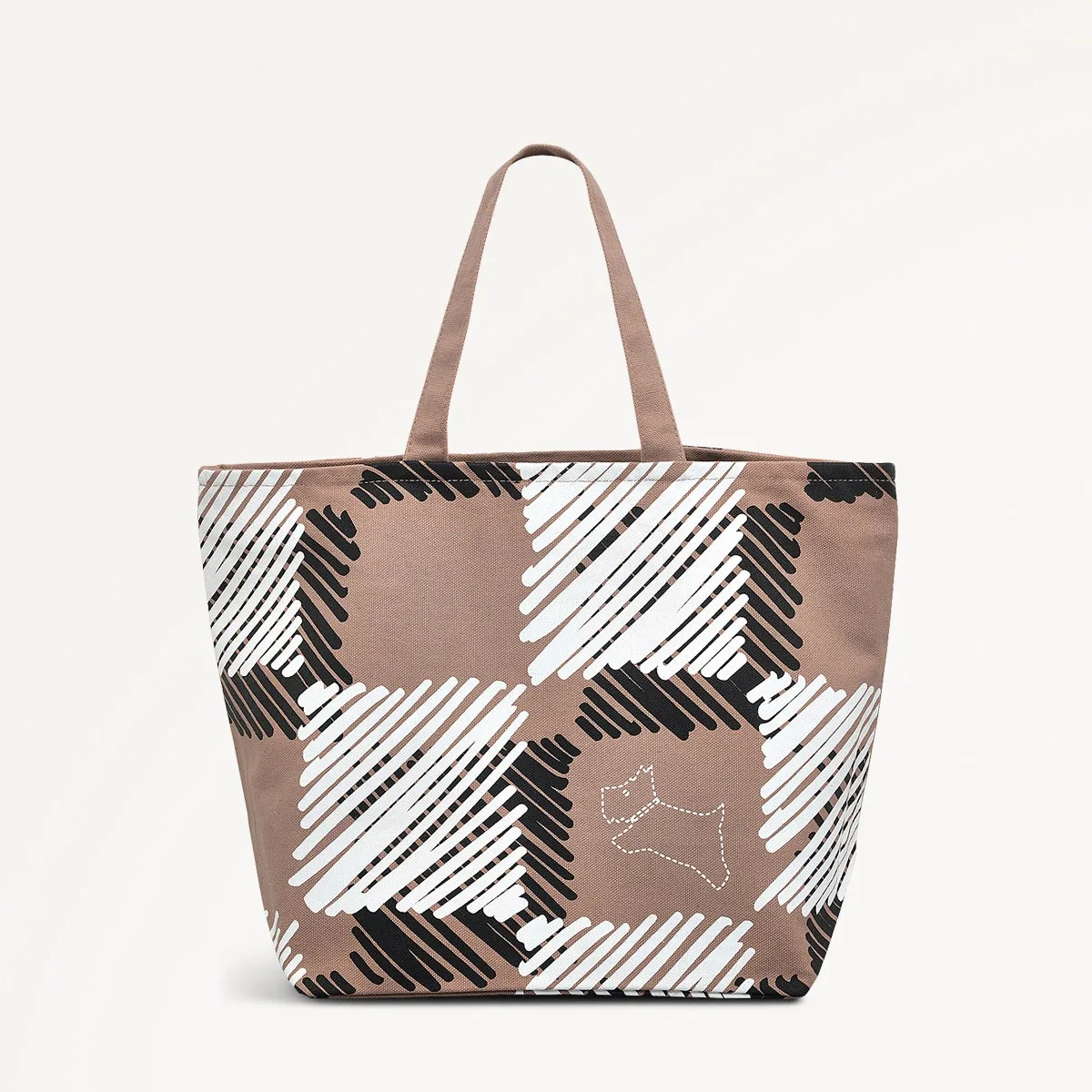 Check Me Out Fabric Small Ziptop Crook in Latte - 111546 sold by Radley product image thumbnail 2