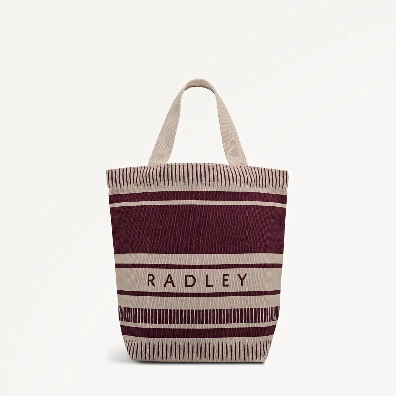 Radley Stripe Small Open Top Grab Dark Cherry - 112907 sold by Radley