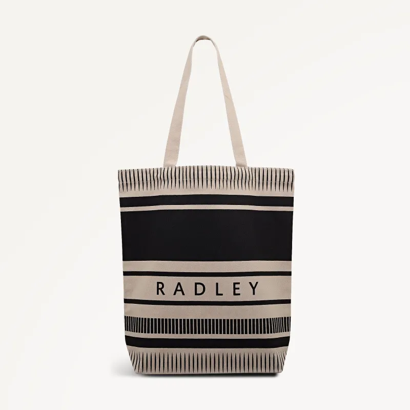 Radley Stripe Large Open Top Tote Black - 112910 sold by Radley