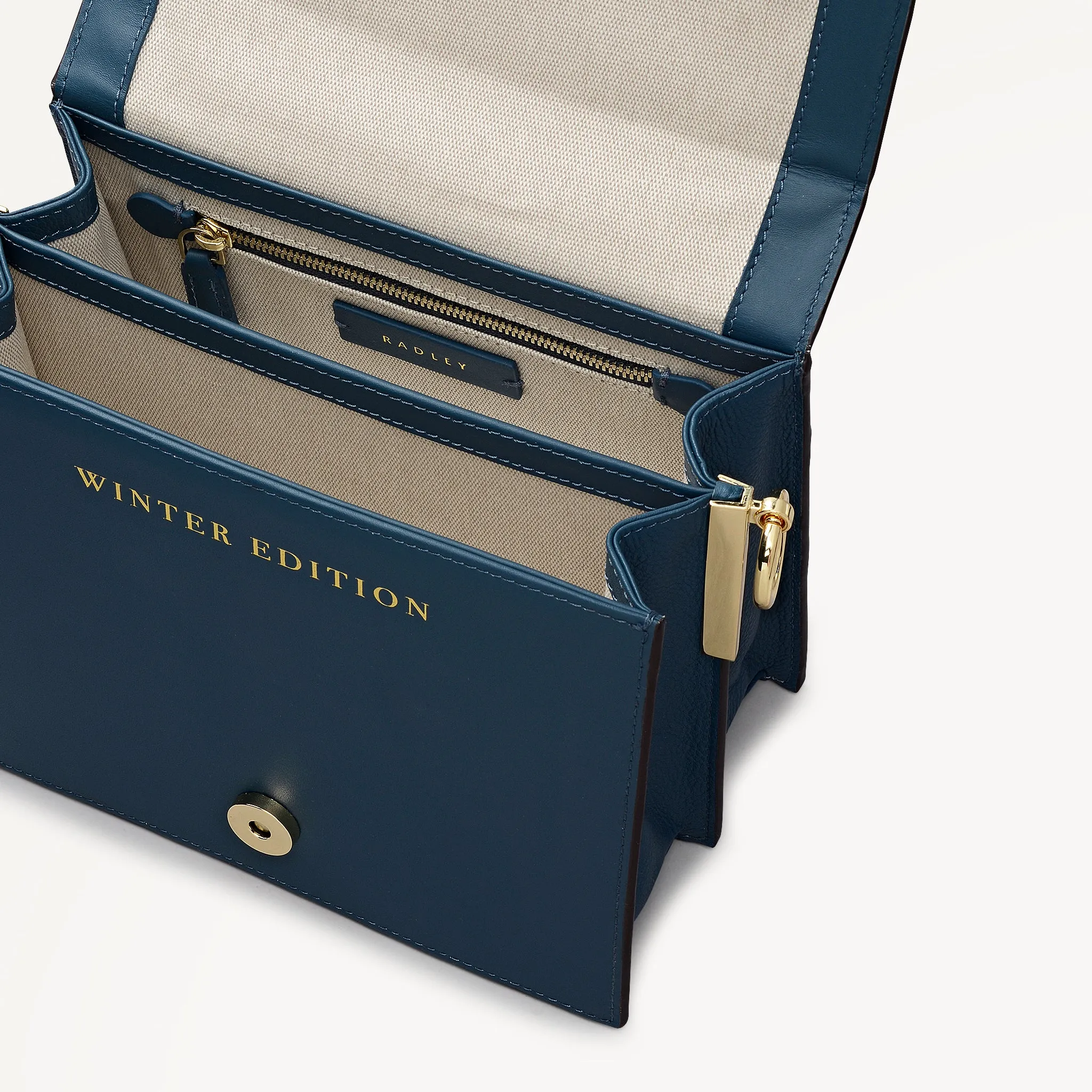 Book Street Leather Small Flapover Cross Body Bag in Teal - 112318 sold by Radley product image thumbnail 4