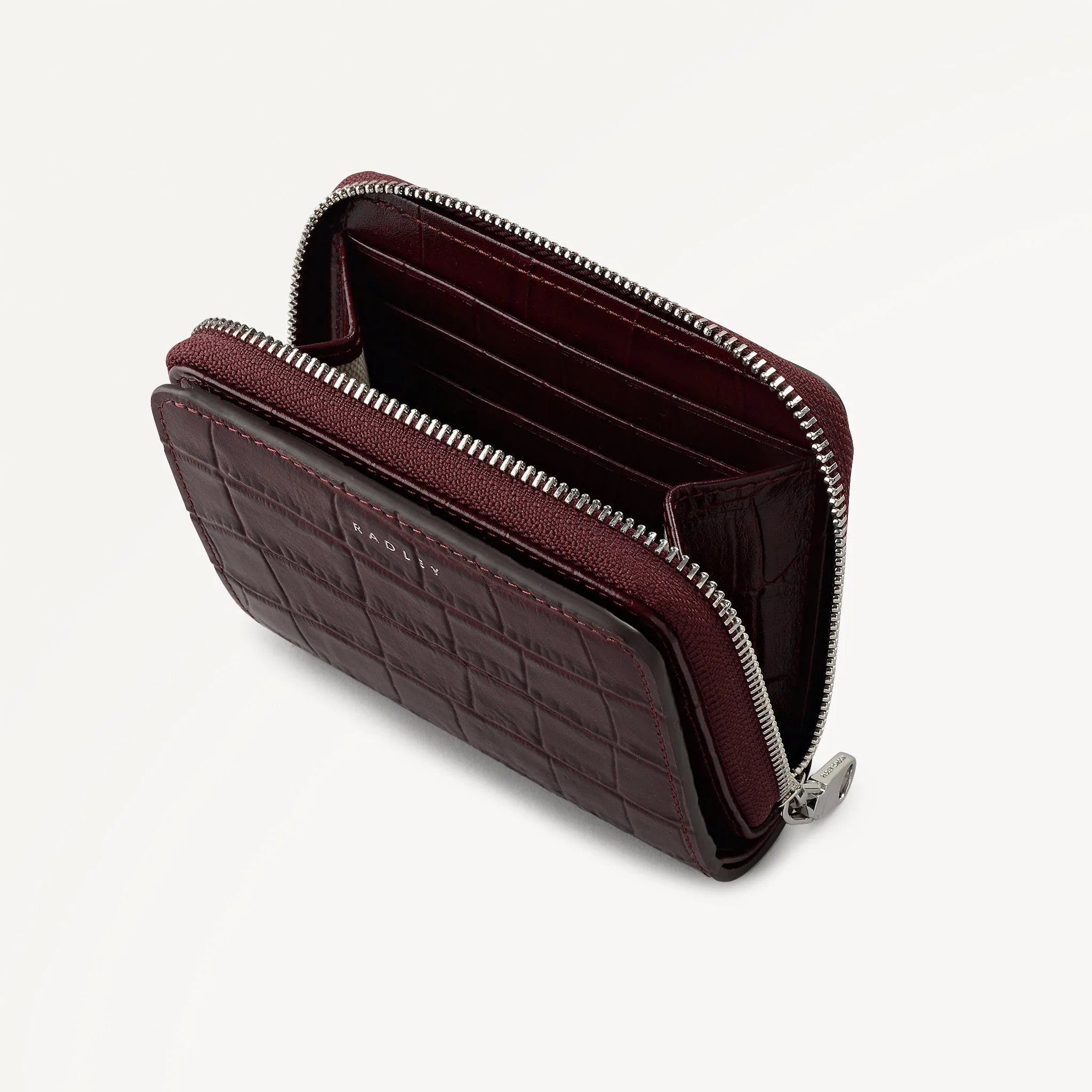 Dukes Place - Faux Croc Medium Zip Around Purse Dark Cherry - 113148 sold by Radley product image thumbnail 4