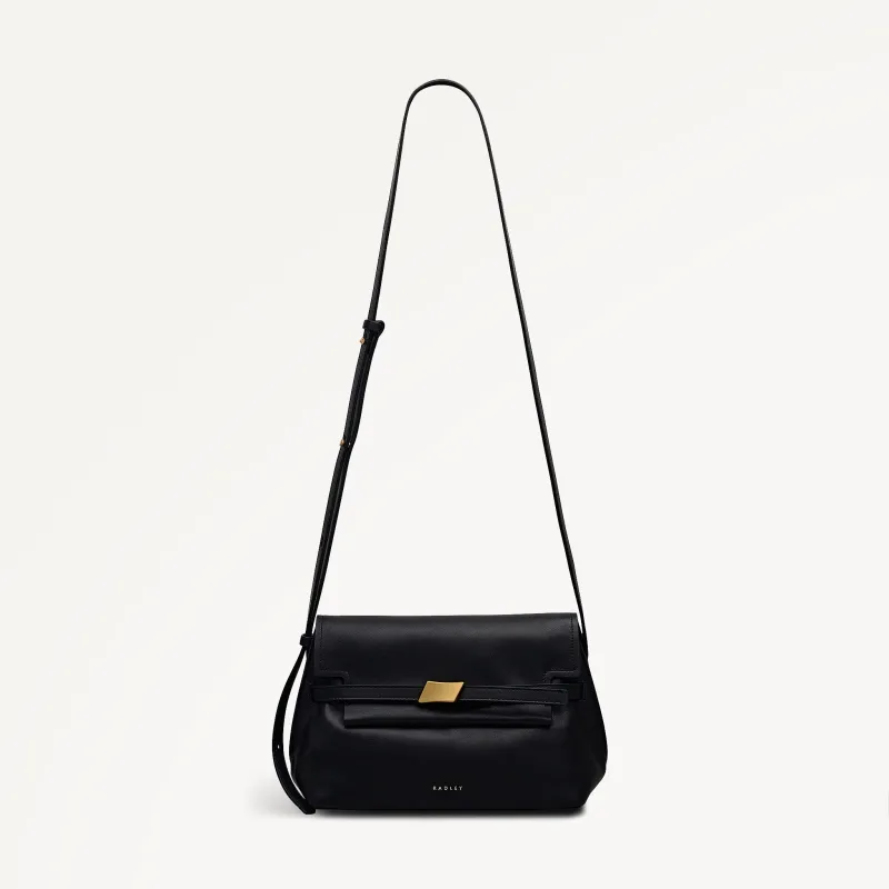 The Christina Small Flapover Cross Body Black - 113040 sold by Radley
