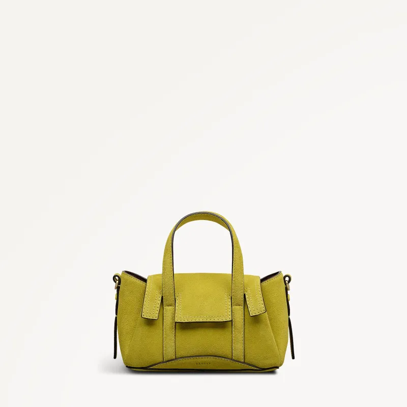 The Chancery - Suede Small Flapover Grab Limoncello - 113036 sold by Radley