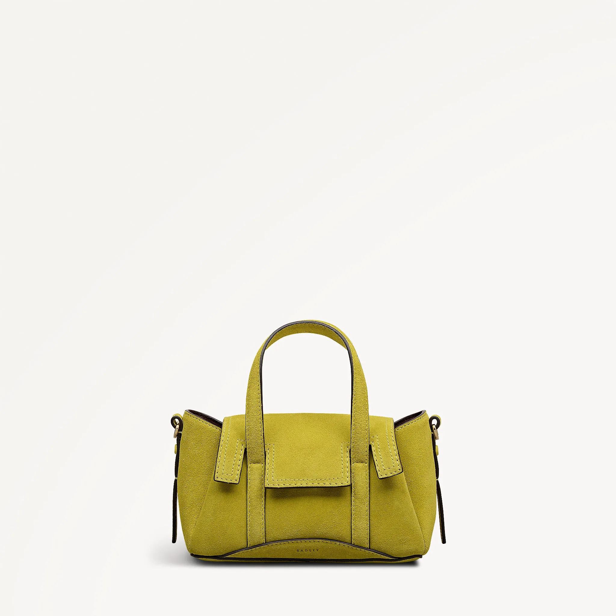 The Chancery - Suede Small Flapover Grab Limoncello - 113036 sold by Radley