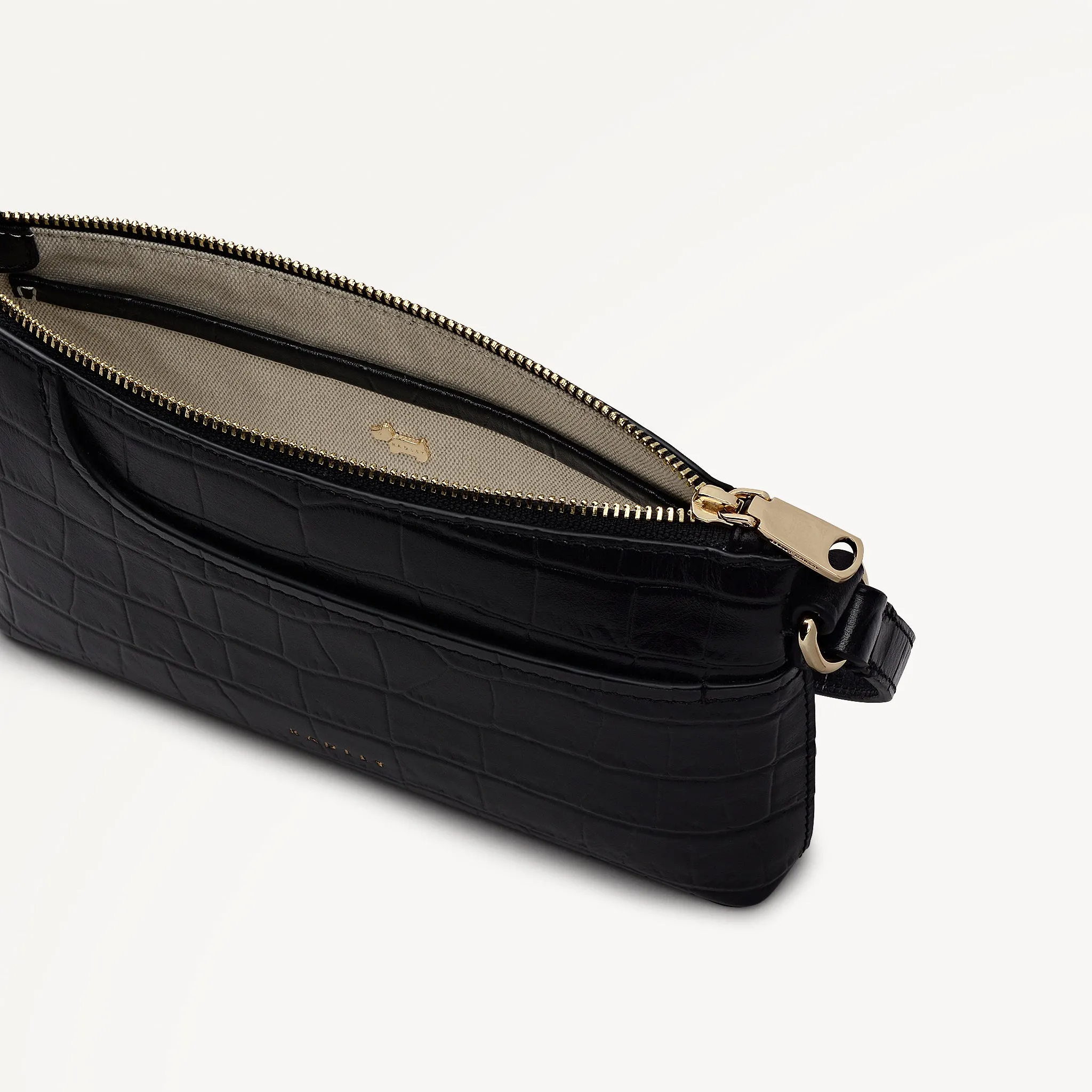 Pockets - Faux Croc Mini Ziptop EW Shoulder Black - 113027 sold by Radley product image thumbnail 4