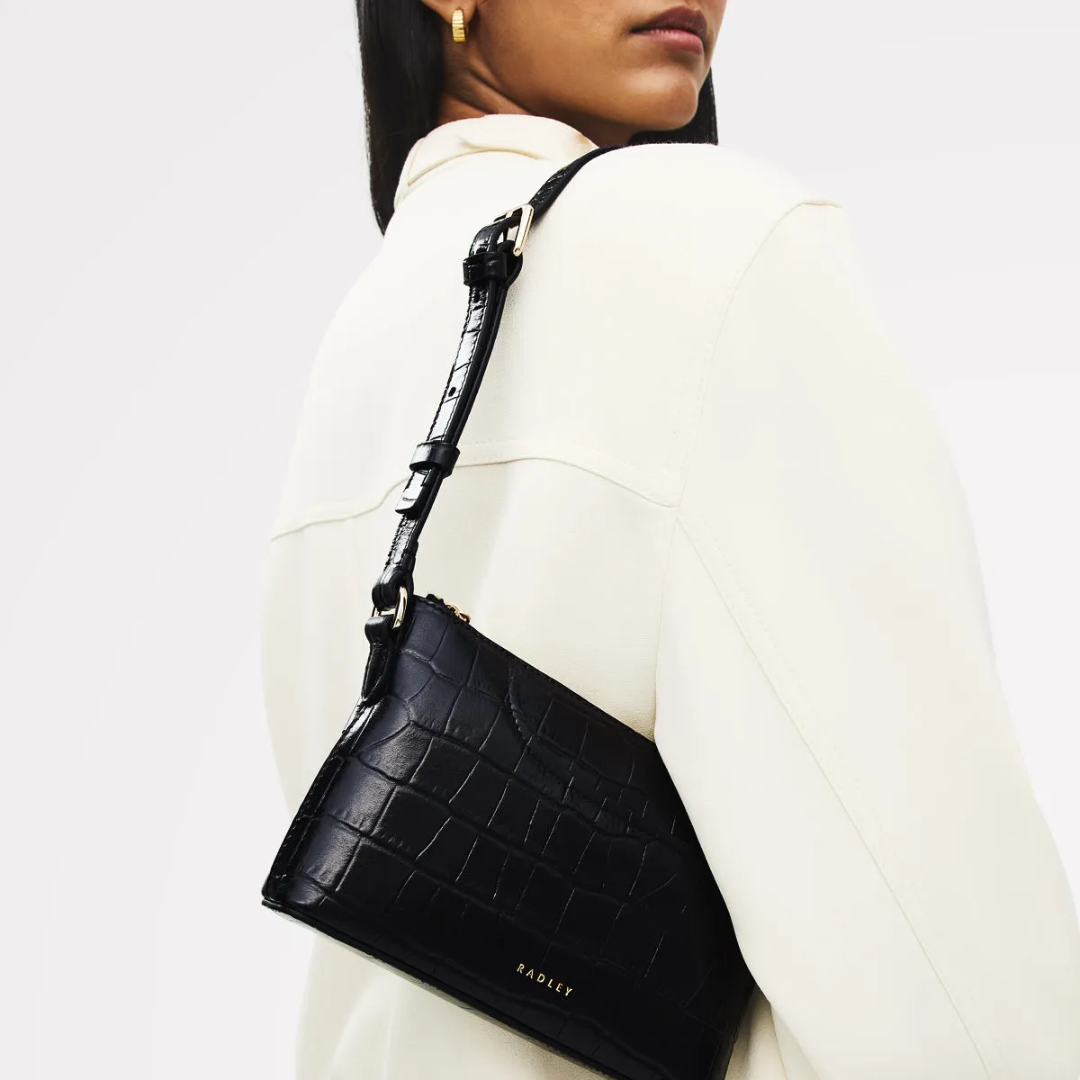 Pockets - Faux Croc Mini Ziptop EW Shoulder Black - 113027 sold by Radley product image thumbnail 2