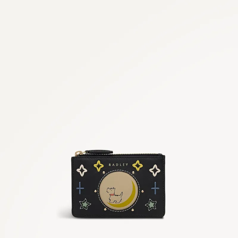 To The Moon Small Zip Card & Coin Holder Black - 113306 made by Radley