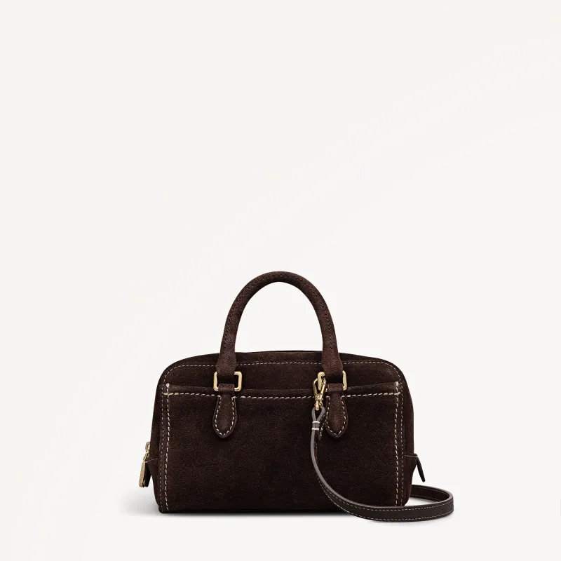 Portland Way - Suede Mini Zip Around Grab Dark Oak - 113289 Ohf/112/04 sold by Radley