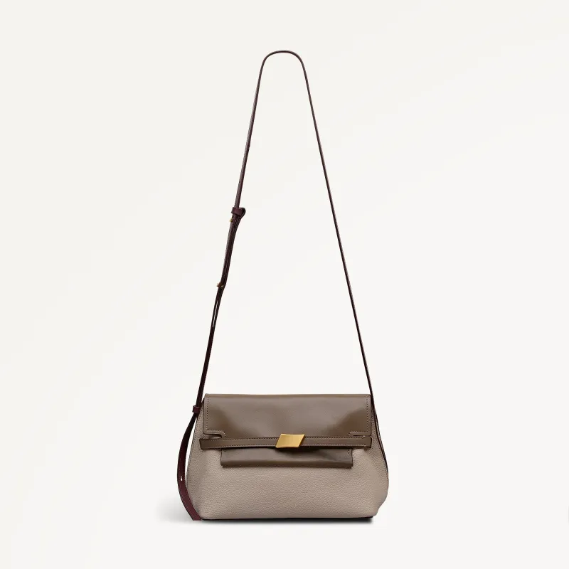 The Christina - Colourblock Small Flapover Cross Body Porcini - 113042 sold by Radley