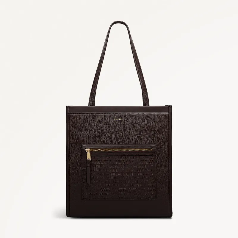 Alba Place Leather Medium Ziptop Tote Bag in Dark Oak - 111938 sold by Radley