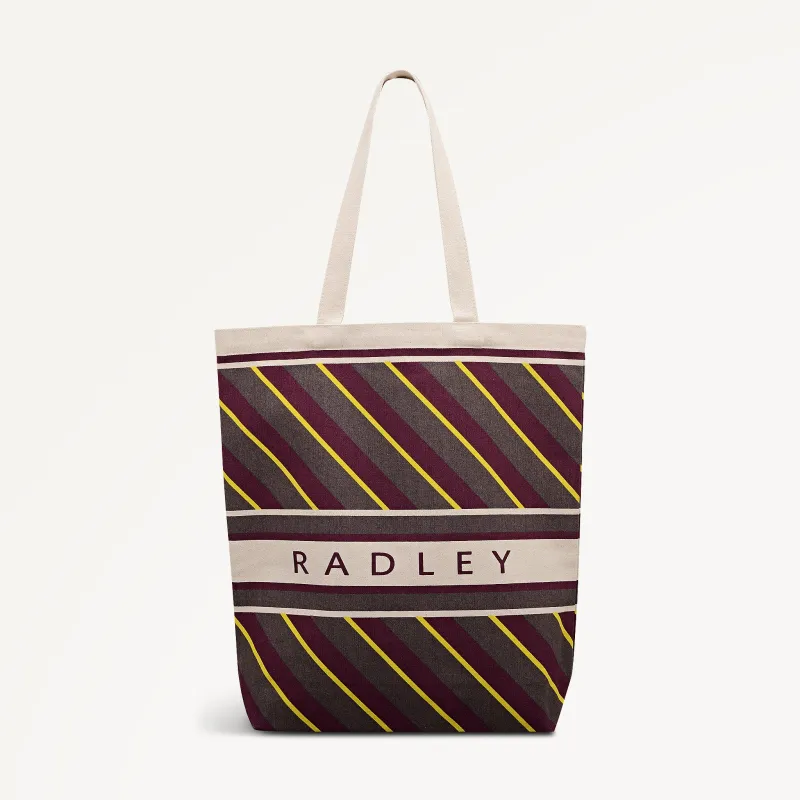 Radley Diagonal Stripe Extra Large Open Top Tote Coffee - 113252 sold by Radley