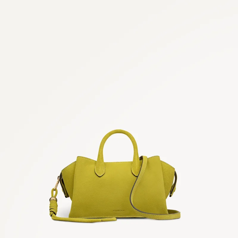 The Romilly - Suede Small Ziptop Grab Limoncello - 113038 sold by Radley