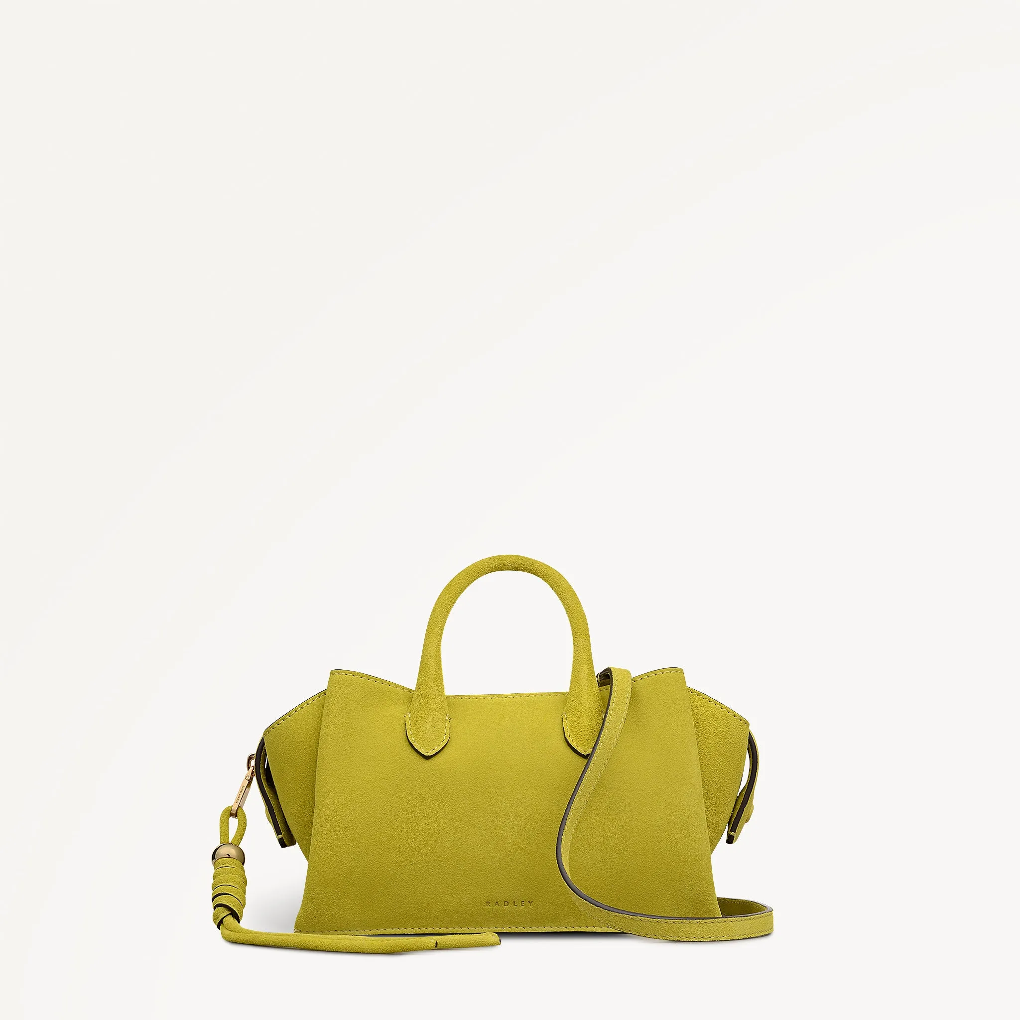 The Romilly - Suede Small Ziptop Grab Limoncello - 113038 sold by Radley