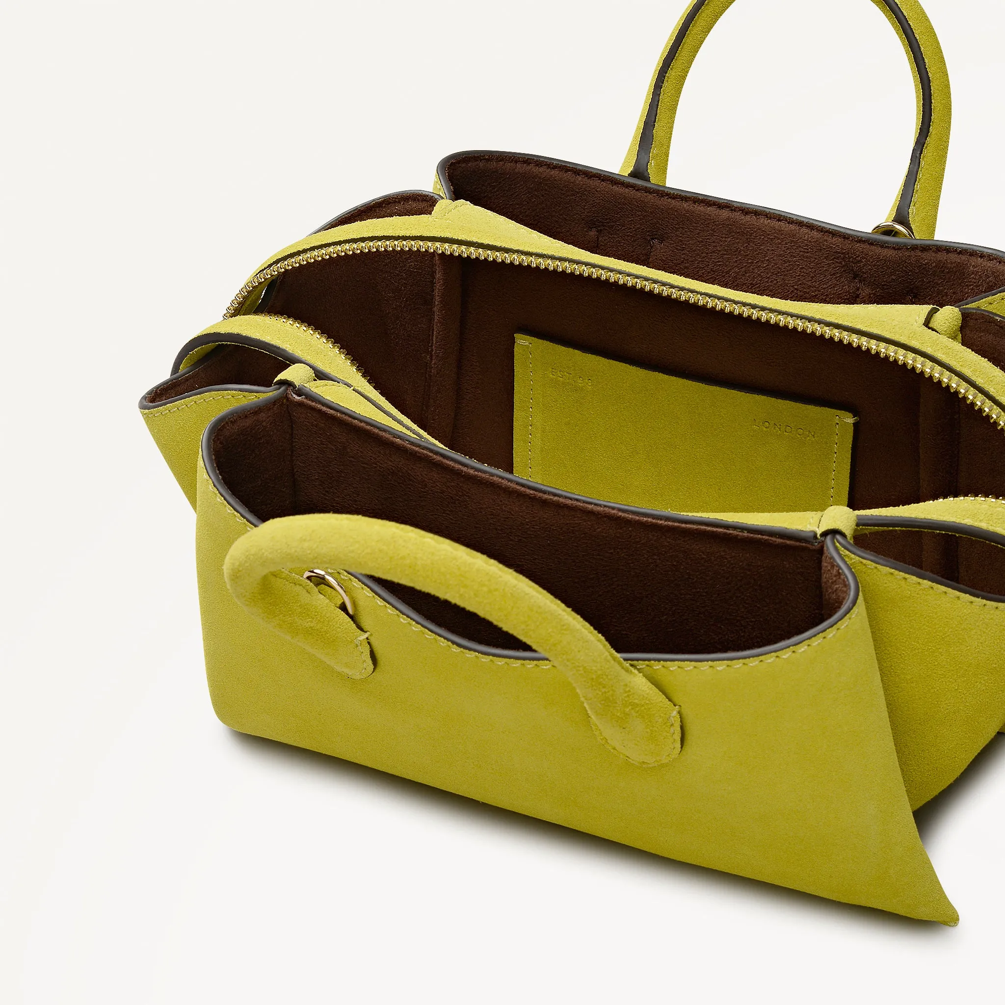 The Romilly - Suede Small Ziptop Grab Limoncello - 113038 sold by Radley product image thumbnail 3
