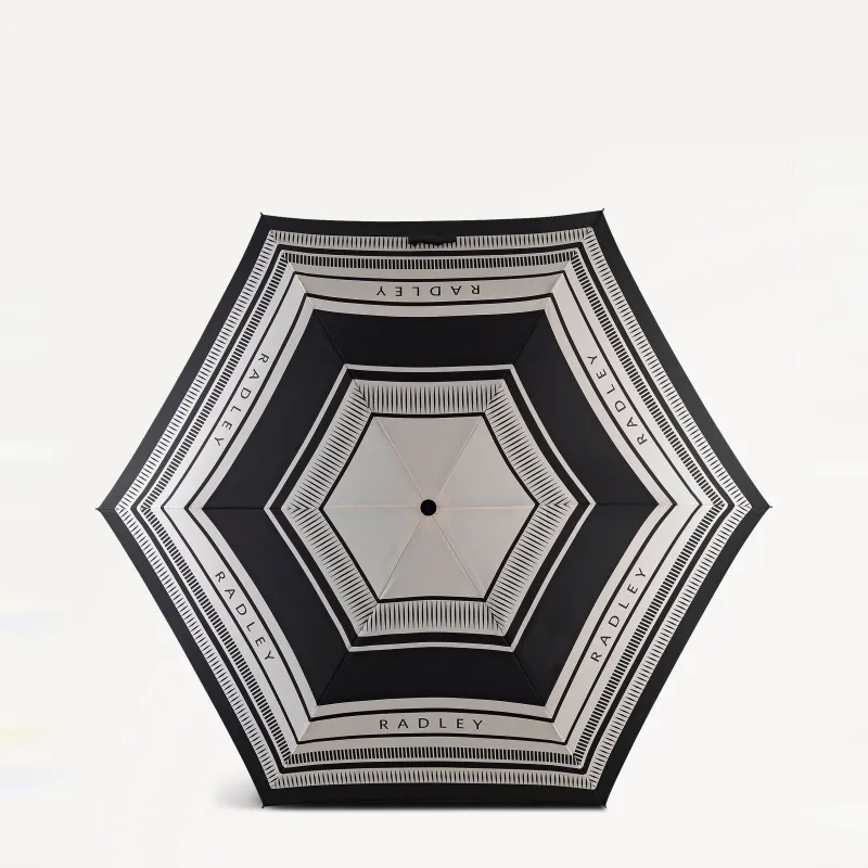 Radley Stripe Responsible Handbag Umbrella Black - 112918 sold by Radley