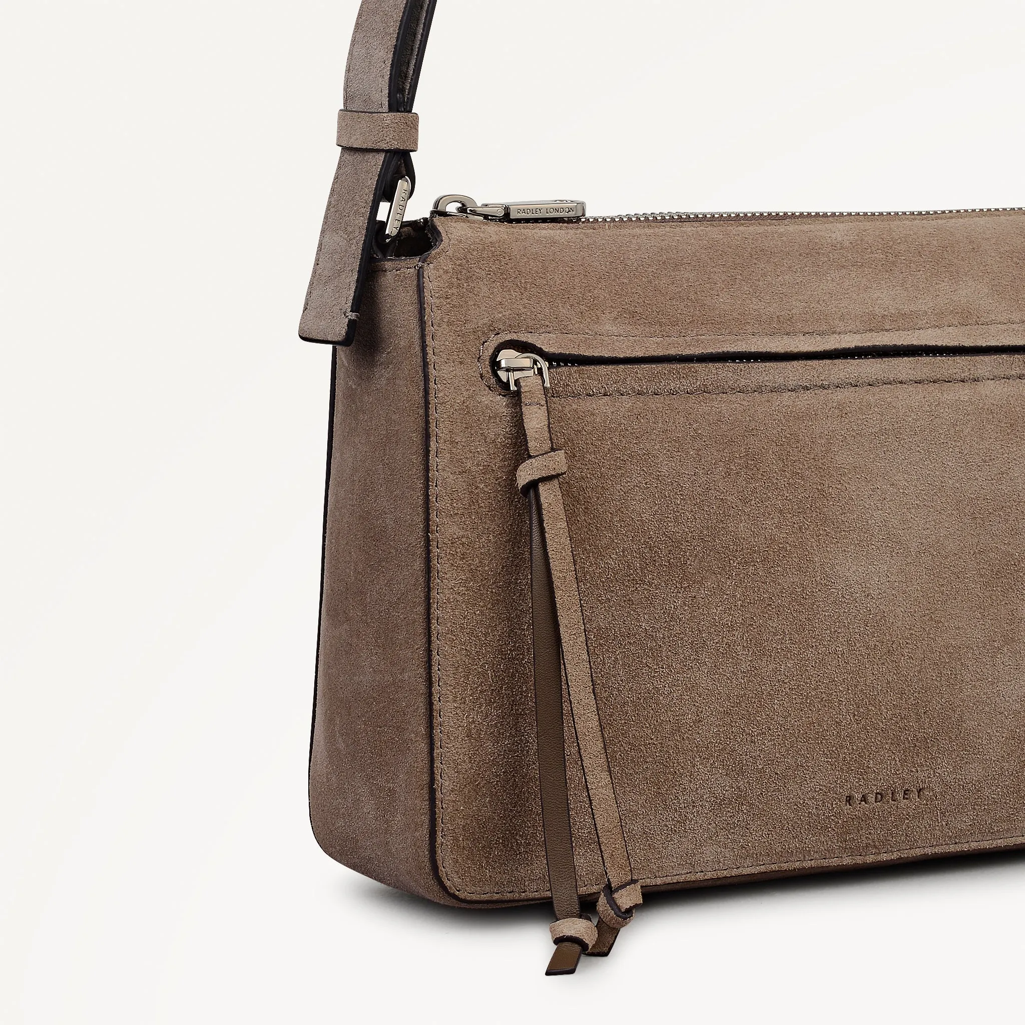 Fountain Park - Suede Small Ziptop Cross Body Coffee - 113329 sold by Radley product image thumbnail 5