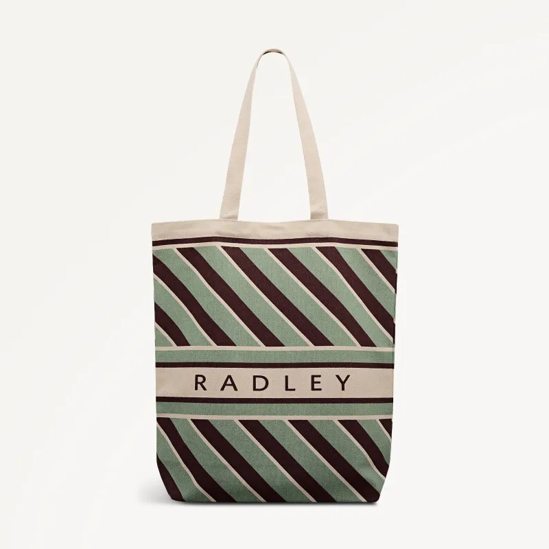 Radley Diagonal Stripe Extra Large Open Top Tote Pistachio - 113259 sold by Radley