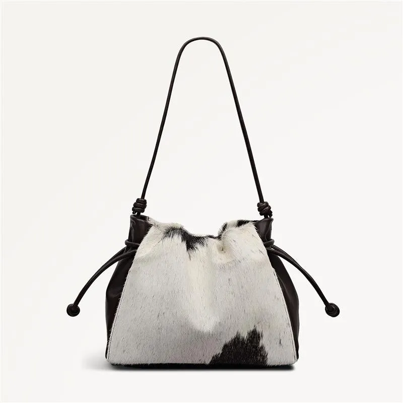 The Roxburgh - Cow Hide Medium Drawstring Cross Body Dark Oak - 113070 sold by Radley product image thumbnail 3