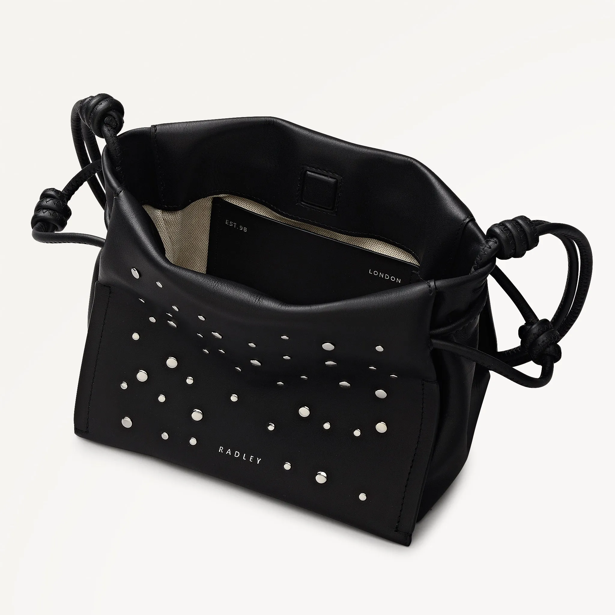 The Roxburgh - Stud Small Drawstring Cross Body Black - 113068 sold by Radley product image thumbnail 4