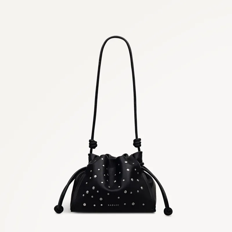 The Roxburgh - Stud Small Drawstring Cross Body Black - 113068 sold by Radley