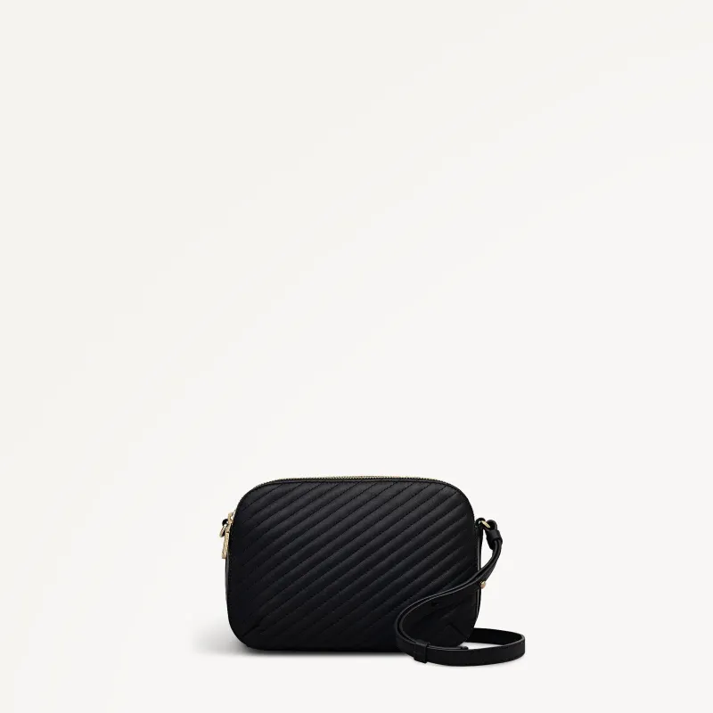 Dukes Place - Diagonal Quilt Medium Ziptop Cross Body Black - 113061 sold by Radley