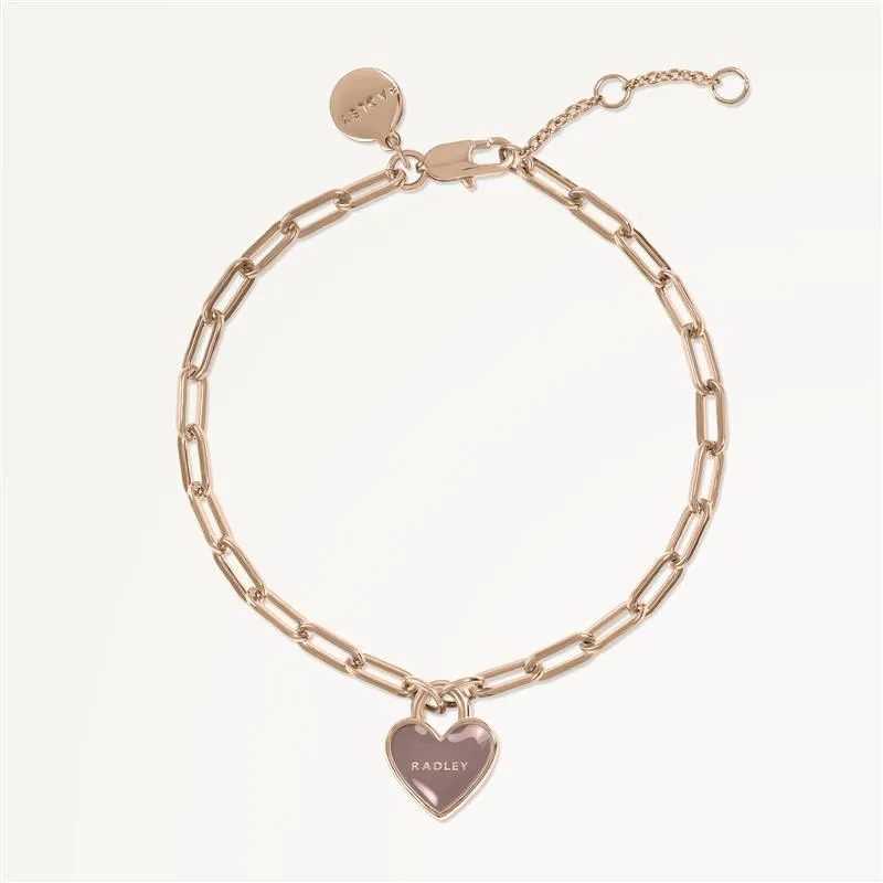 Selsey Street - Colourblock Heart Charm Bracelet - RYJ3528S made by Radley