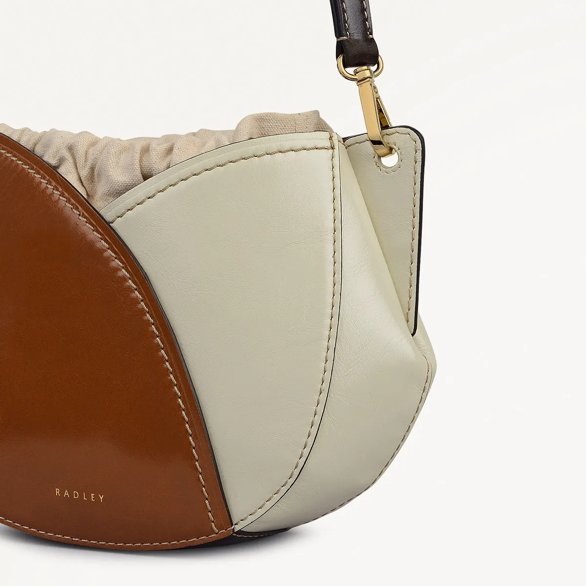 Tulip Street Leather Small Drawstring Cross Body Bag in Toffee - 112408 sold by Radley product image thumbnail 4