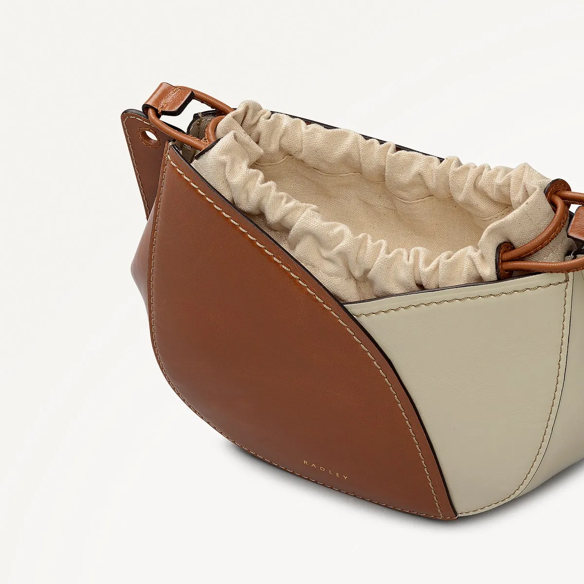 Tulip Street Leather Small Drawstring Cross Body Bag in Toffee - 112408 sold by Radley product image thumbnail 3