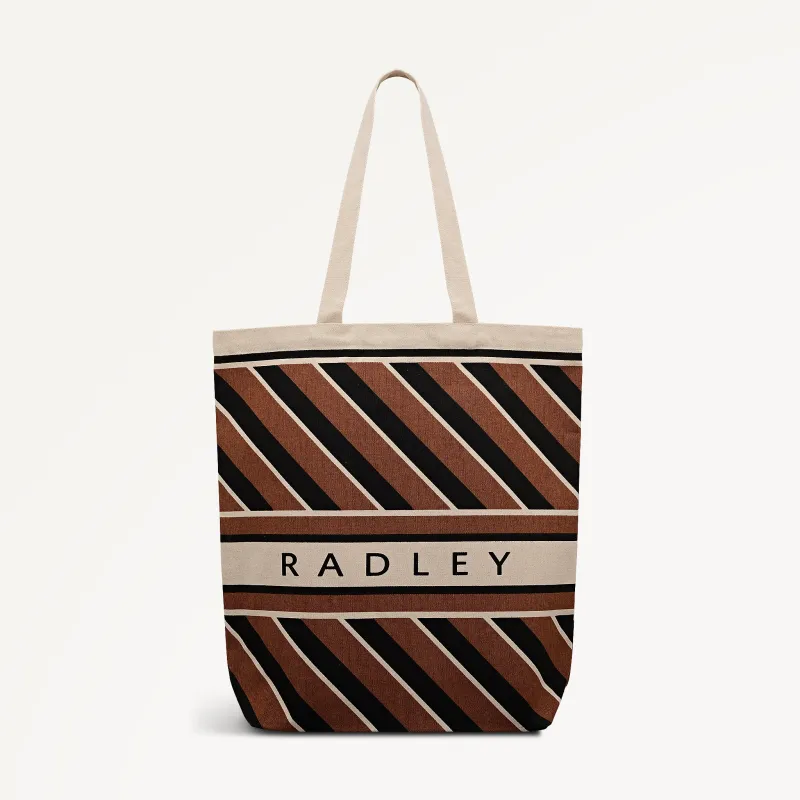 Radley Diagonal Stripe Extra Large Open Top Tote Cognac - 113267 sold by Radley