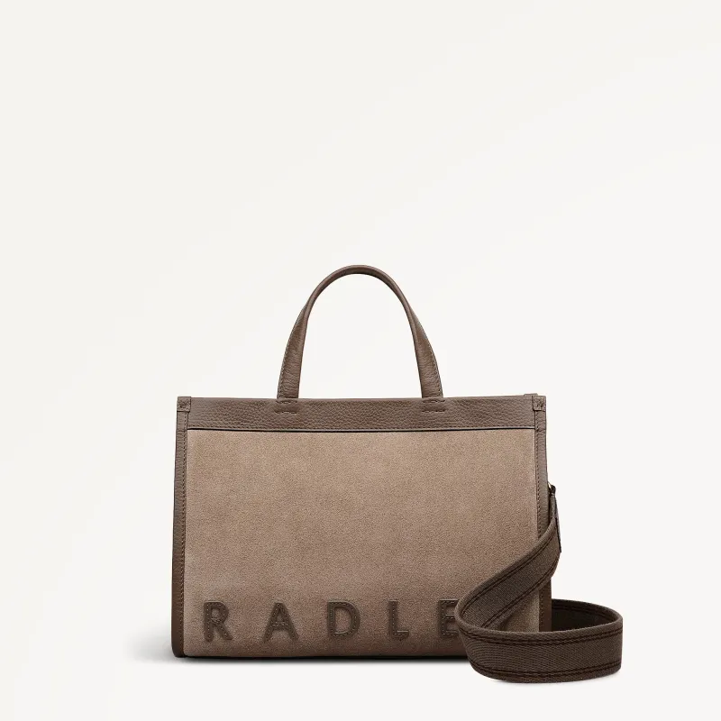 Alba Place - Suede Small Ziptop Grab Coffee - 113405 sold by Radley