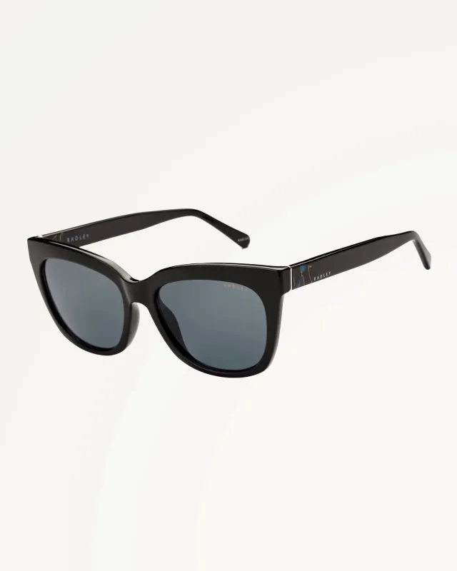 GREENWICH OVERSIZED CAT EYE SUNGLASSES BLACK - 113789 made by Radley