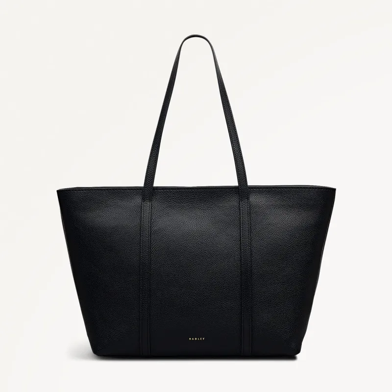 The Weekly Leather Large Ziptop Tote Bag in Black  - 112020 made by Radley
