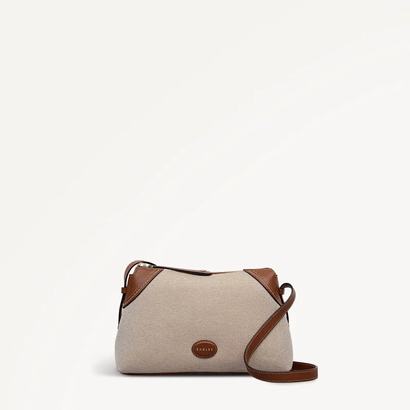 Crawford Mews - Canvas Small Ziptop Cross Body Natural - 113667 made by Radley