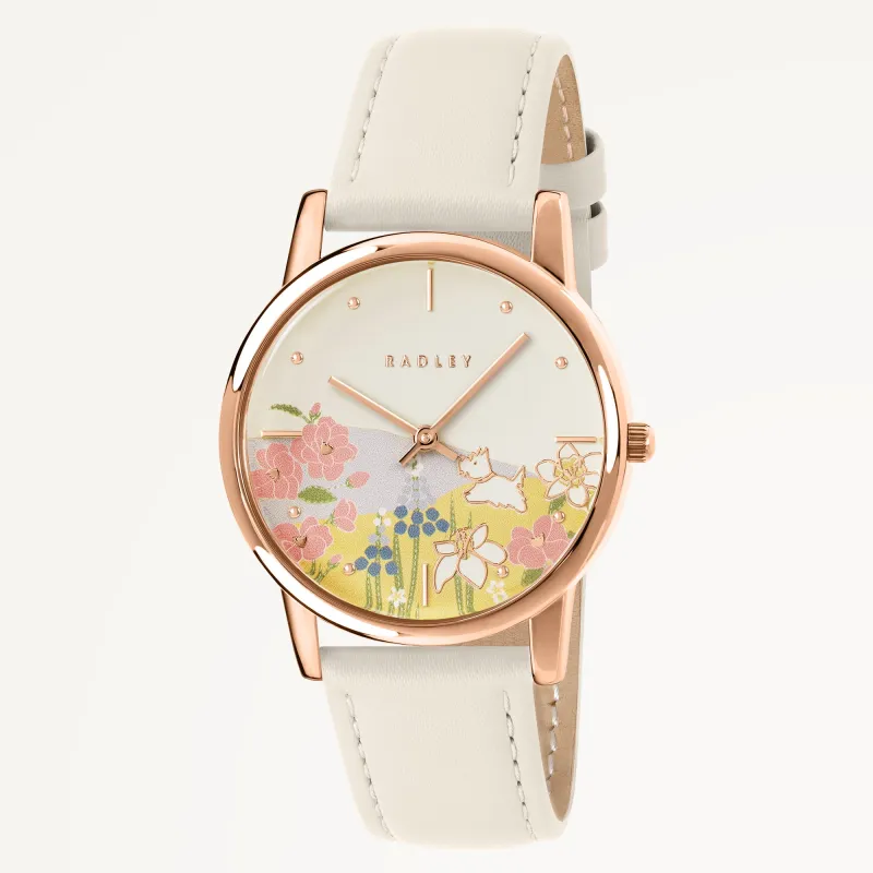 Spring Blooms Leather Strap Watch Salt - Ry22036 sold by Radley