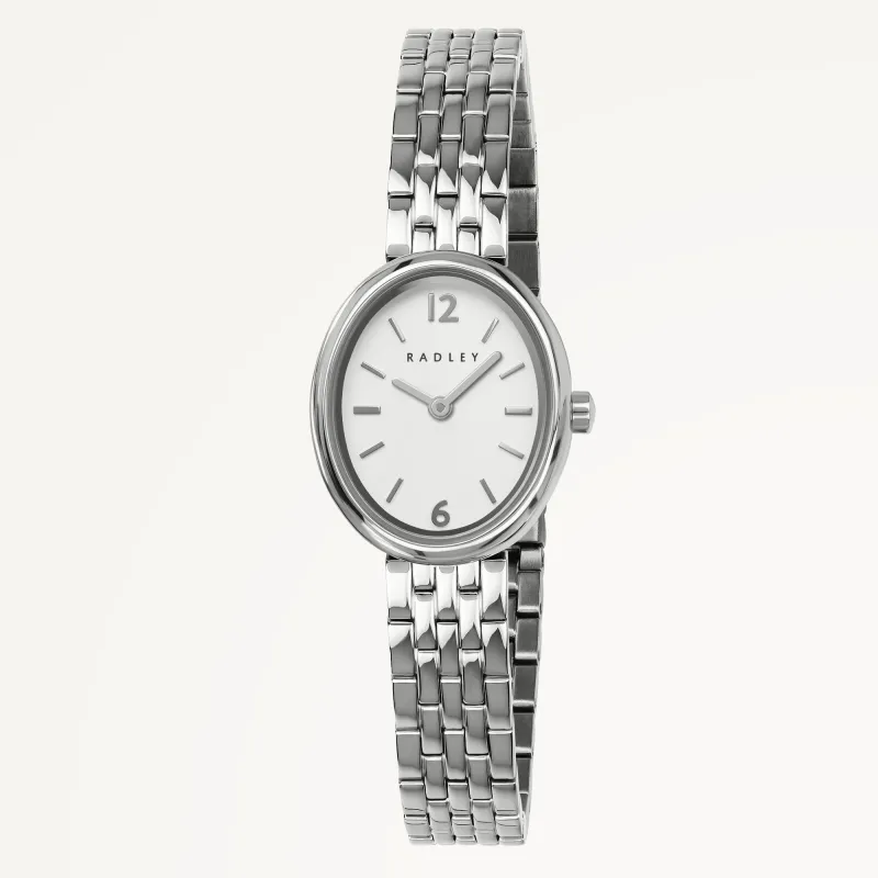The Evie Oval Bracelet Watch Silver - Ry4691 made by Radley