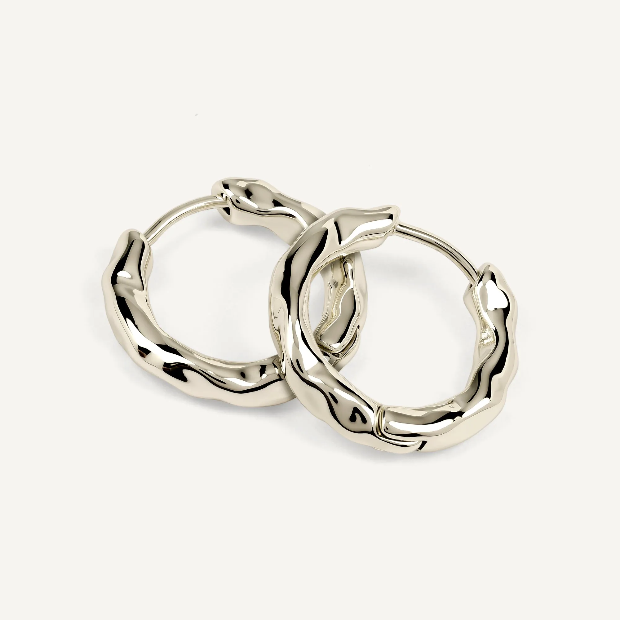Hadley Lane Gold Plated Hammer Hoop Earrin Gold - Ryj1640S sold by Radley product image thumbnail 3