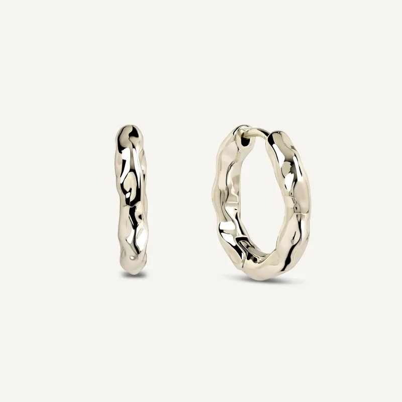 Hadley Lane Gold Plated Hammer Hoop Earrin Gold - Ryj1640S sold by Radley