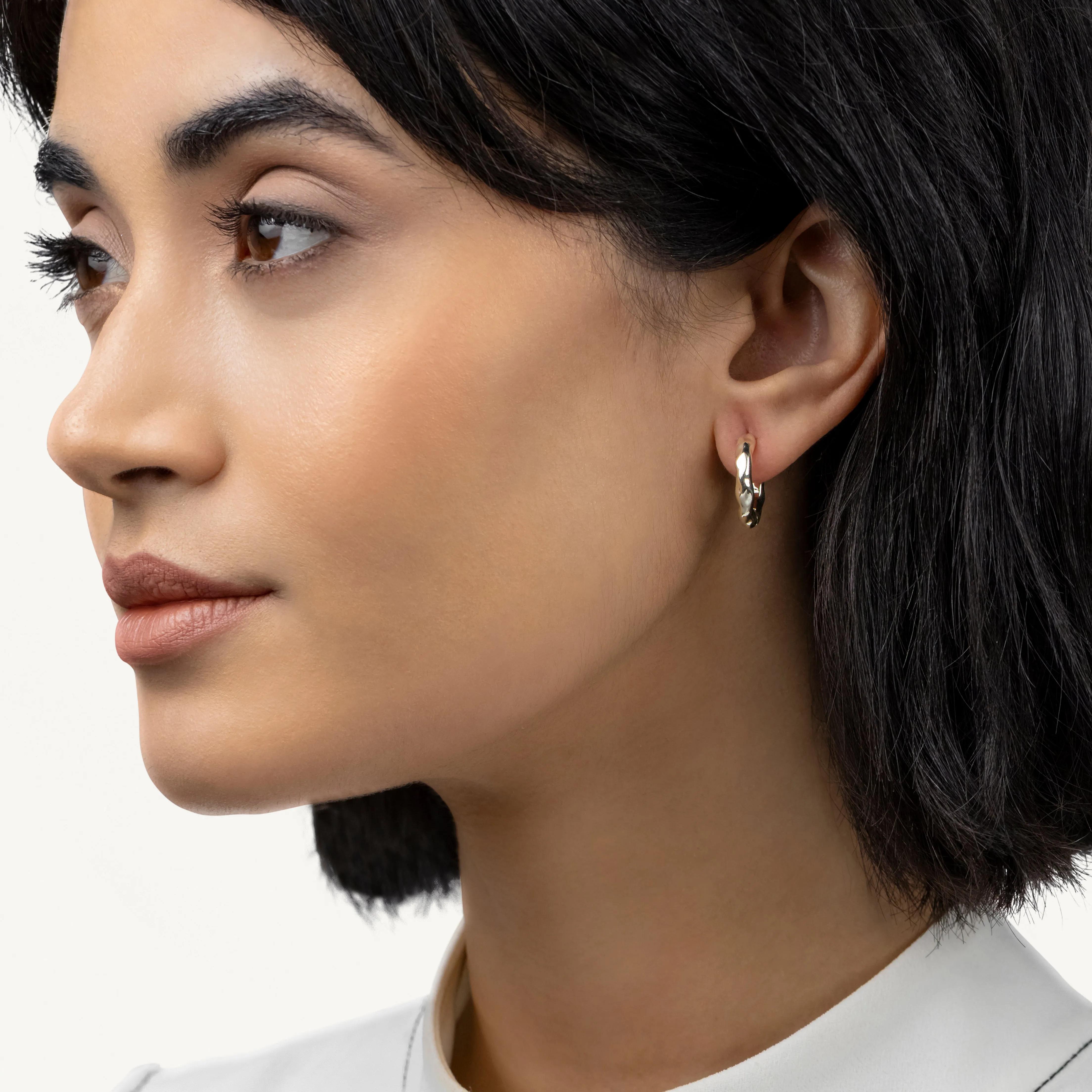 Hadley Lane Gold Plated Hammer Hoop Earrin Gold - Ryj1640S sold by Radley product image thumbnail 2