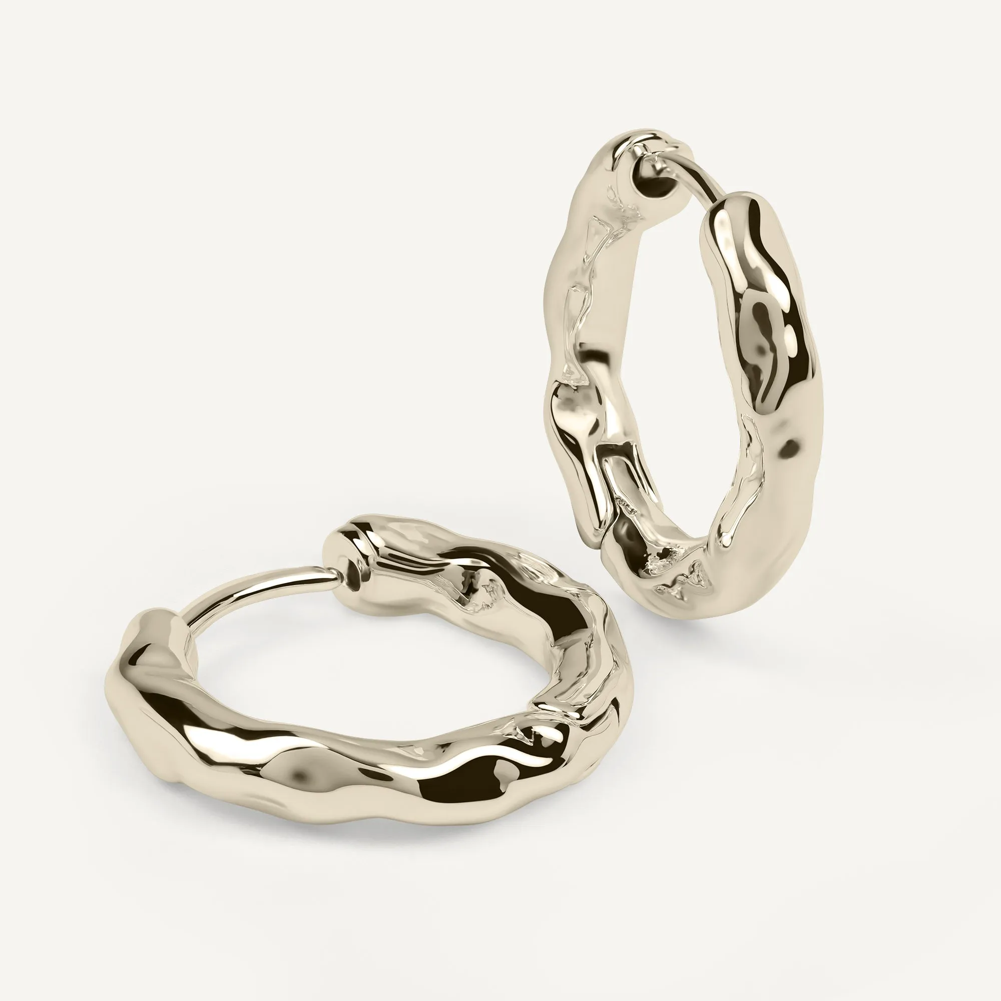 Hadley Lane Gold Plated Hammer Hoop Earrin Gold - Ryj1640S sold by Radley product image thumbnail 4