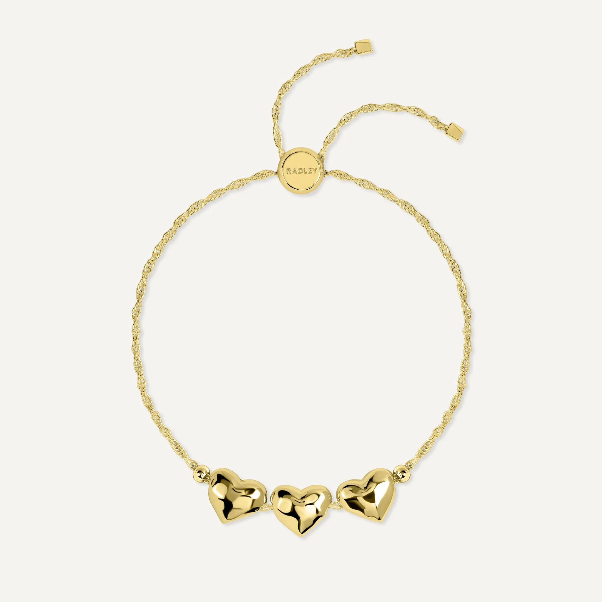 Love Lane Hammered Heart Charm Bracelet Gold - RYJ3670S sold by Radley