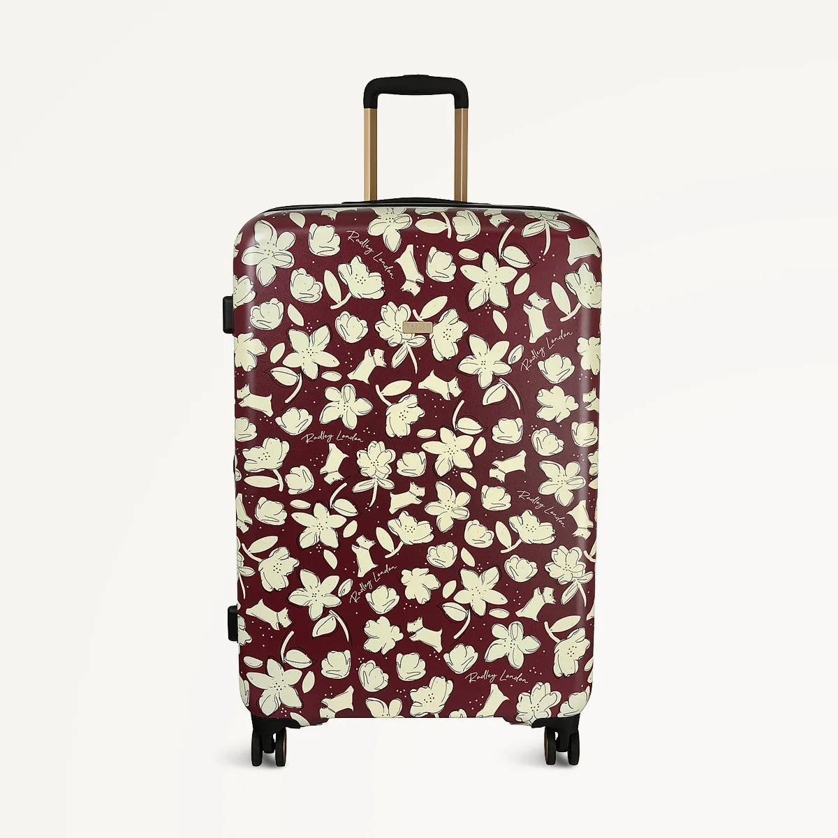 Thrift Floral 4 Wheel Large Suitcase Dark Cherry - 112887 sold by Radley