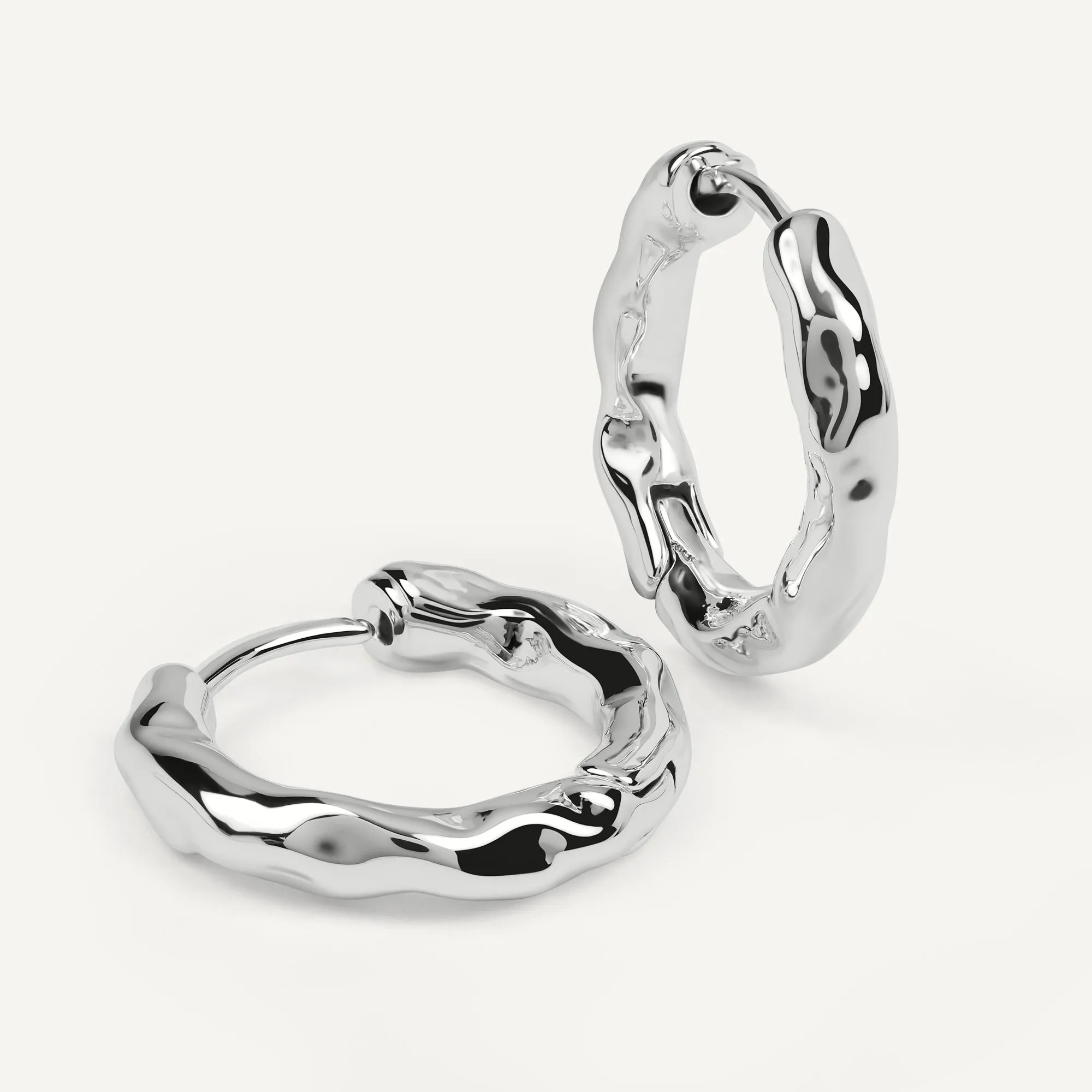 Hadley Lane Silver Plated Hammer Hoop Earr Silver - RYJ1641S sold by Radley product image thumbnail 4