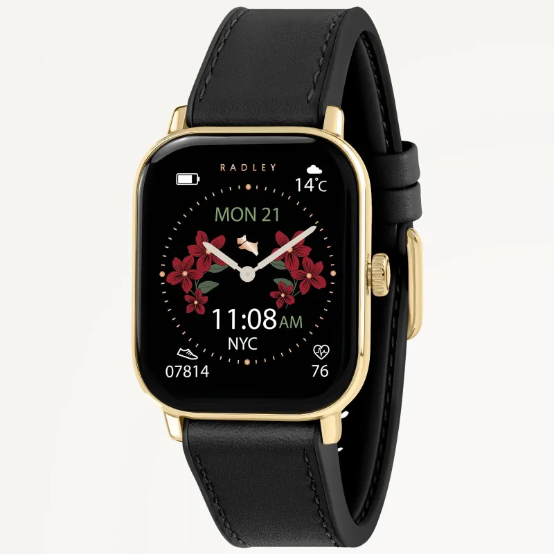 Series 56 Smartwatch With Leather Strap Black - RYS56-2186 made by Radley