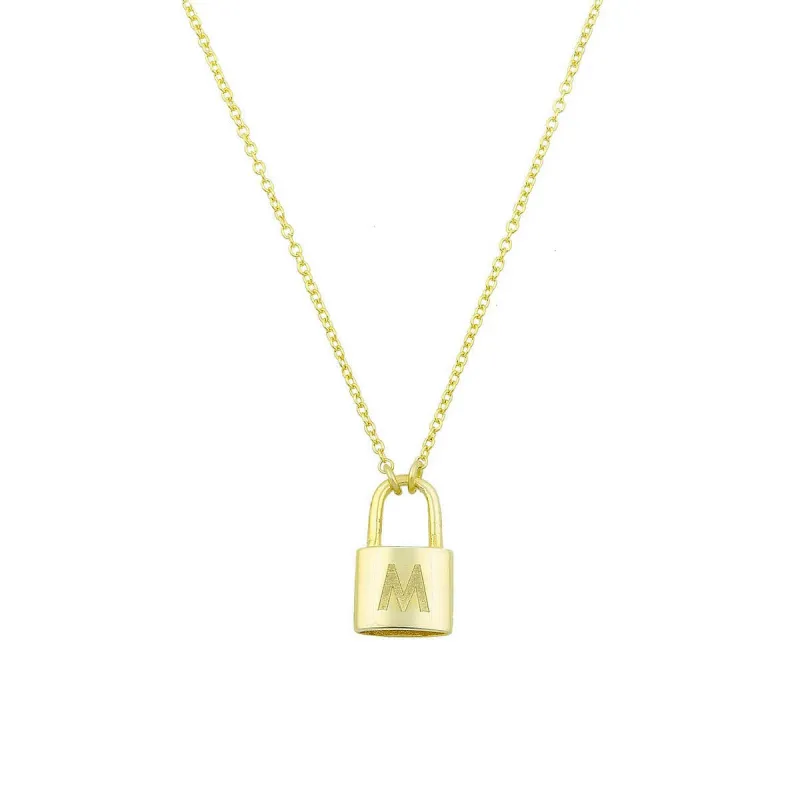 Love Locked Initial Necklace sold by Ragen Jewels