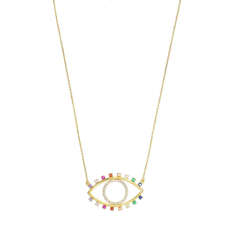 Over the Rainbow Evil Eye Necklace sold by Ragen Jewels