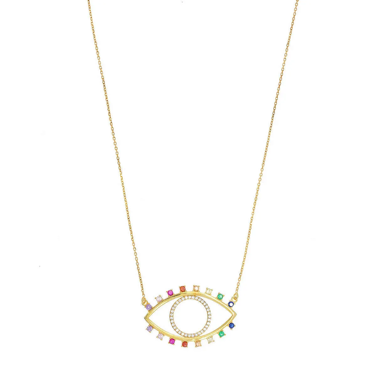 Over the Rainbow Evil Eye Necklace sold by Ragen Jewels
