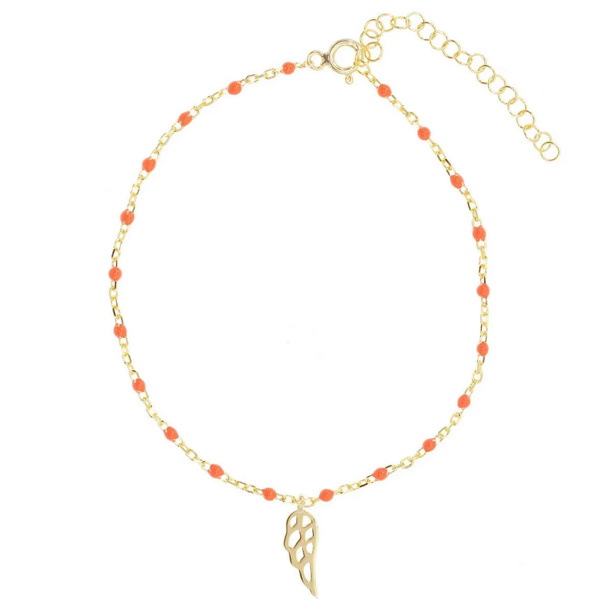 Mercury Rising Anklet in Coral sold by Ragen Jewels