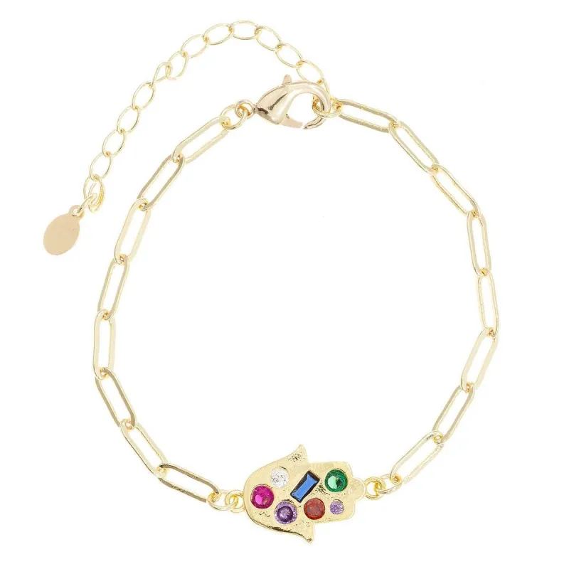 Bejeweled Benevolence Hamsa Bracelet sold by Ragen Jewels