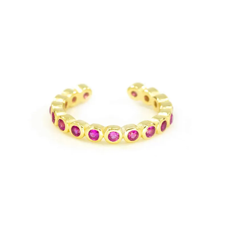 Halo Ear Cuff in Garnet sold by Ragen Jewels