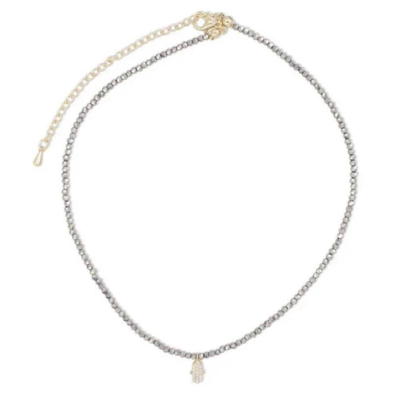 Gemstone Hamsa Choker in Labradorite sold by Ragen Jewels